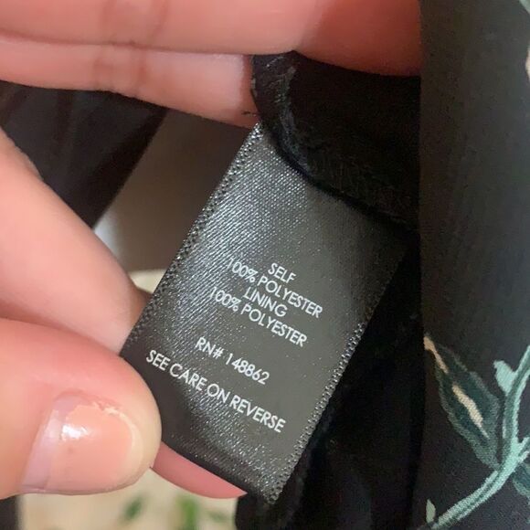 Torrid Black Floral Chiffon Double Layer Tank Top - Picture 6 of 6